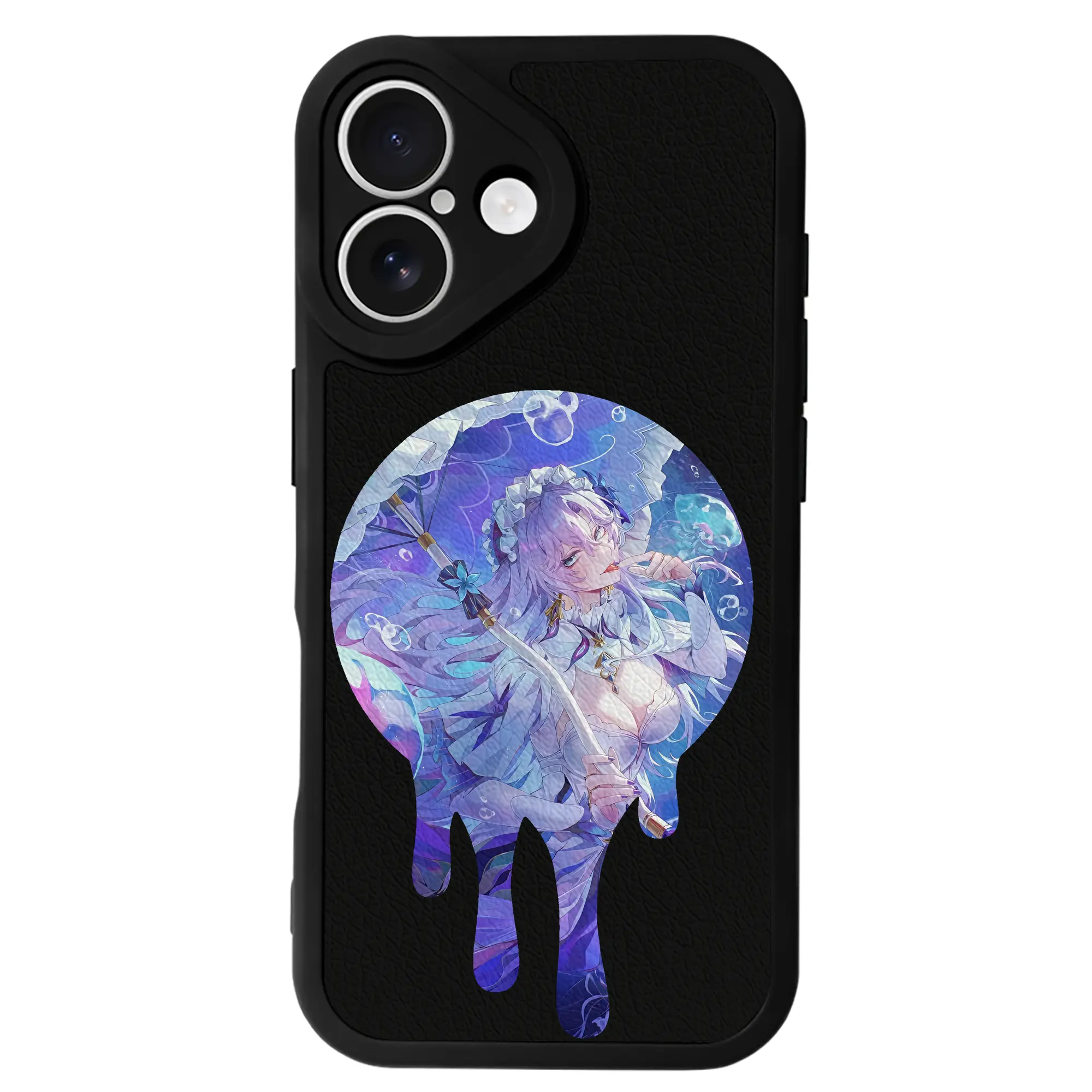 鳴潮 グッズ カンタレラ - IPhone 16シリーズ対応 ・ シリコンスマホケース ・ レザー調 ・ 高精度フィット ・ 耐衝撃 ・ ワイヤレス充電対応 ・ 精密カット